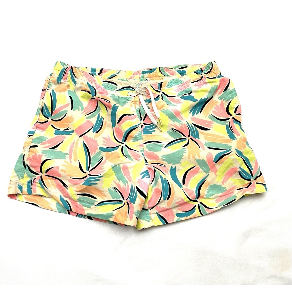 Chubbies Floral Print Swim Trunks Men's Medium 5" Colorful Neon Made in USA